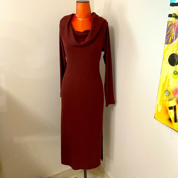 LOFT Sweaters - 🔴⬇️ LOFT burgundy wine off the shoulder sweater dress